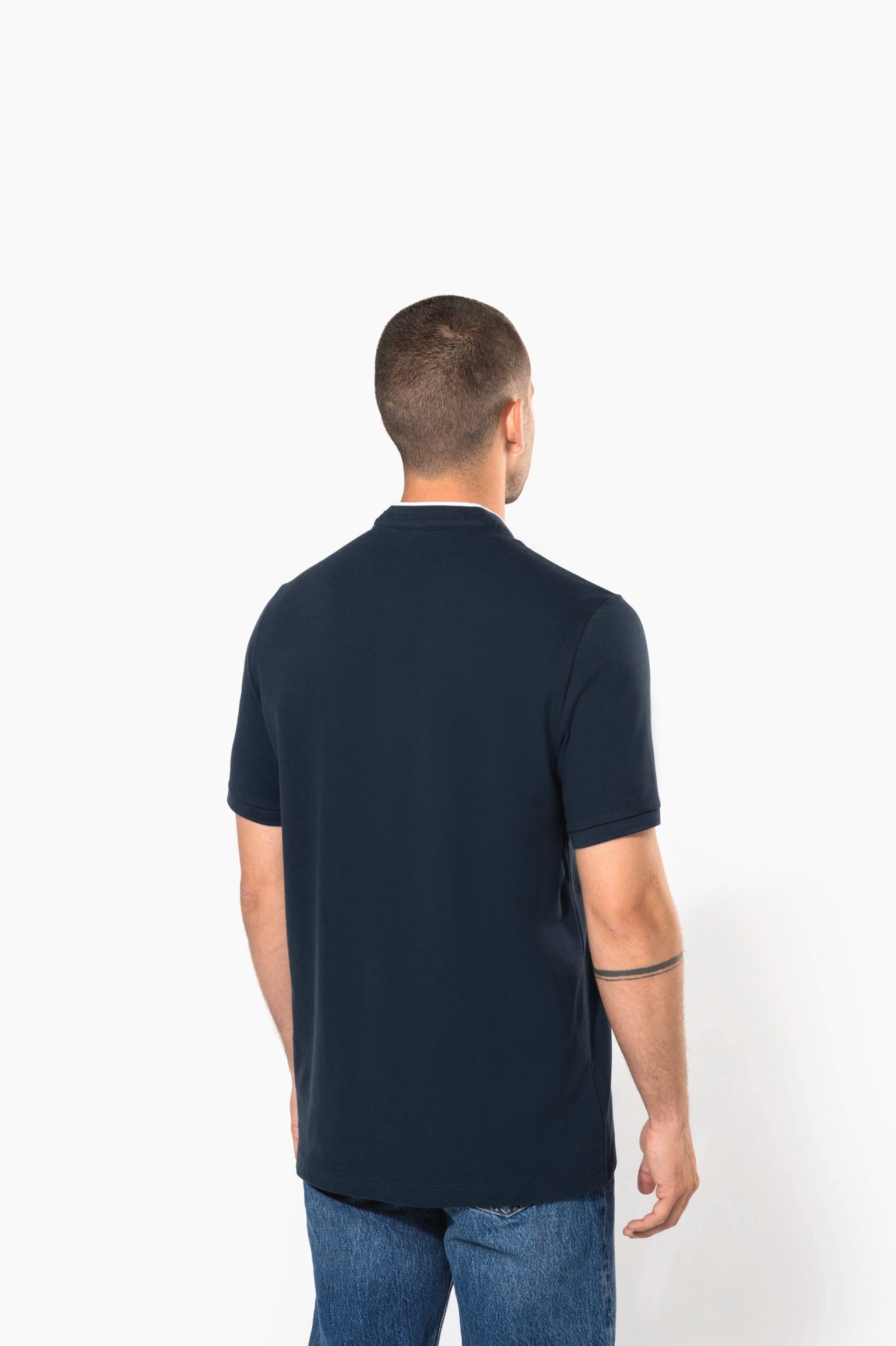 Polo com gola à padre de manga curta - K223