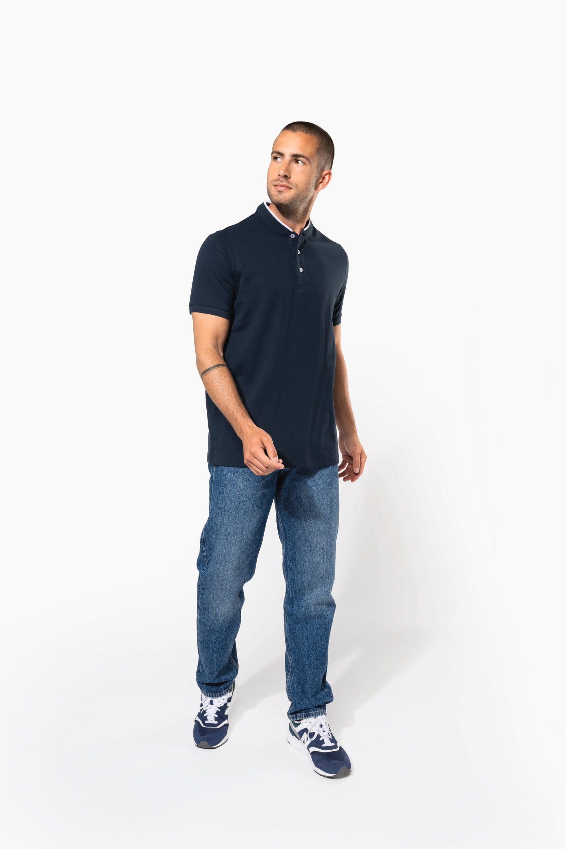 Polo com gola à padre de manga curta - K223