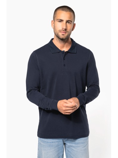 Polo piqu� de manga comprida - K256C