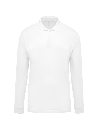 Polo piqu de manga comprida - K256