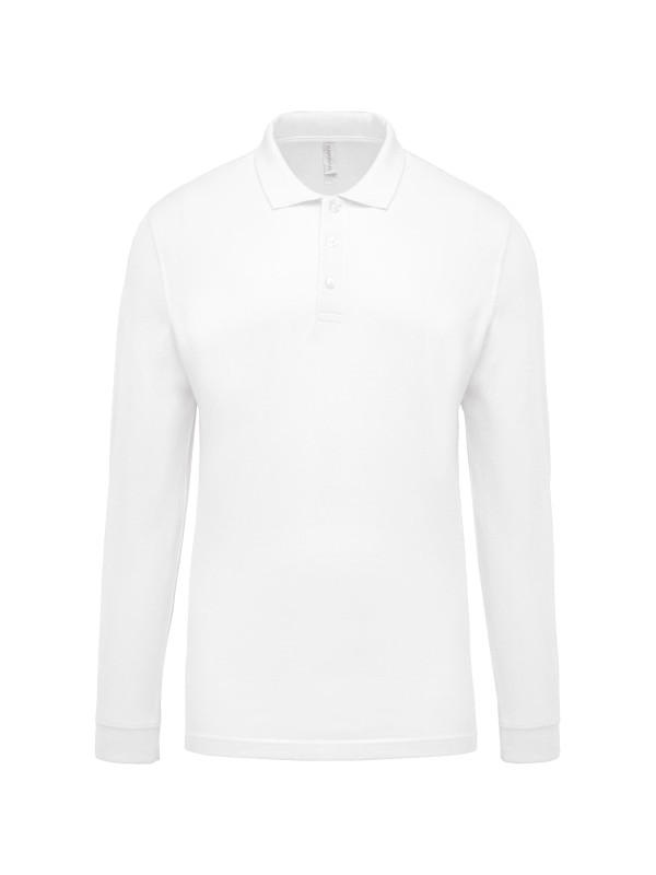 Polo piqu de manga comprida - K256