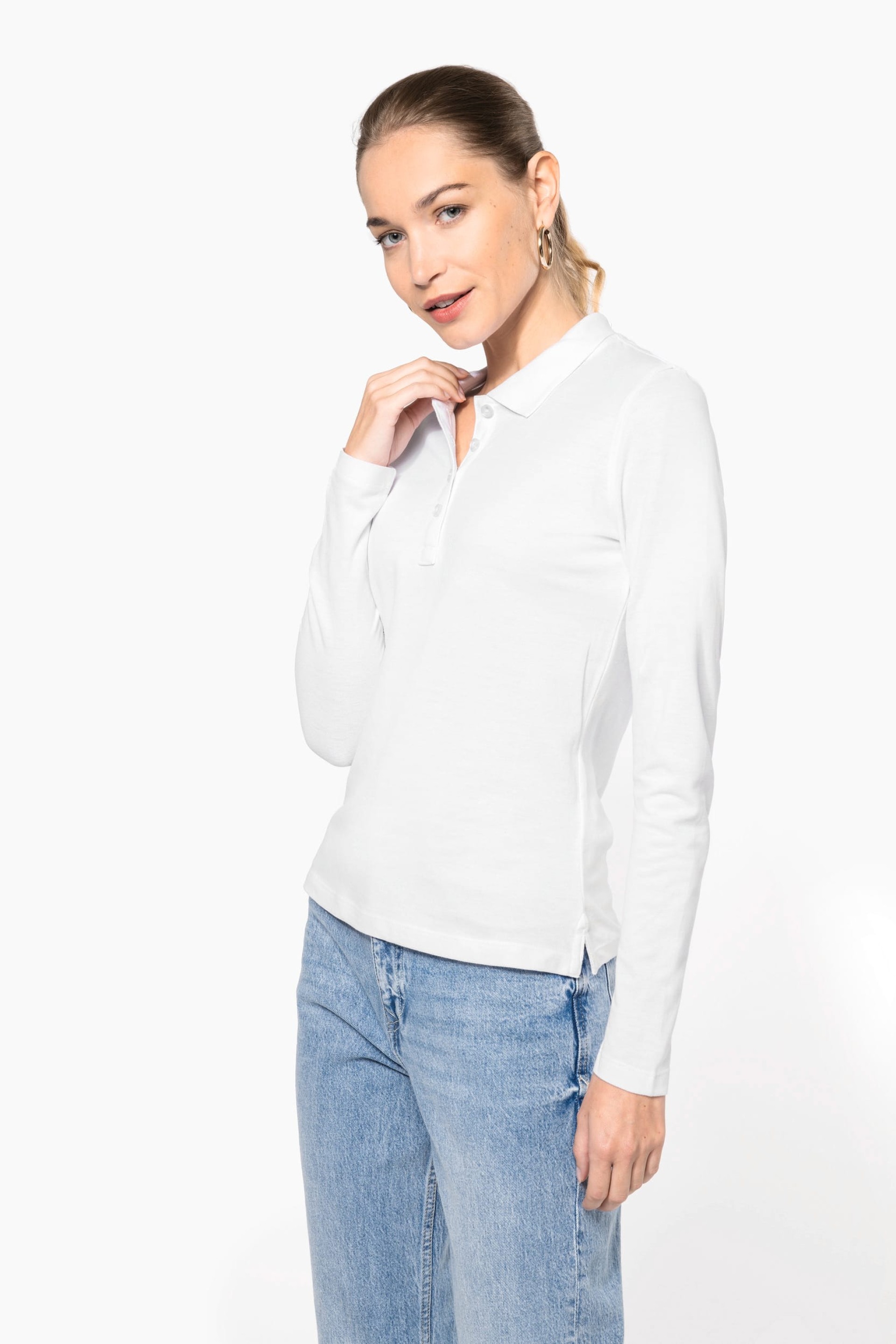 Polo piqué de manga comprida - K257C