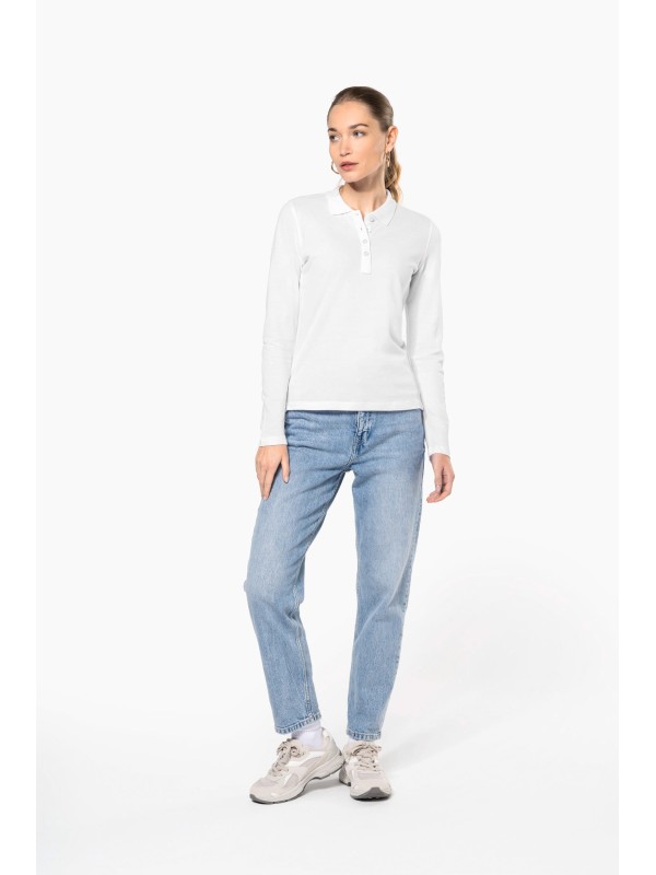 Polo piqu� de manga comprida - K257C