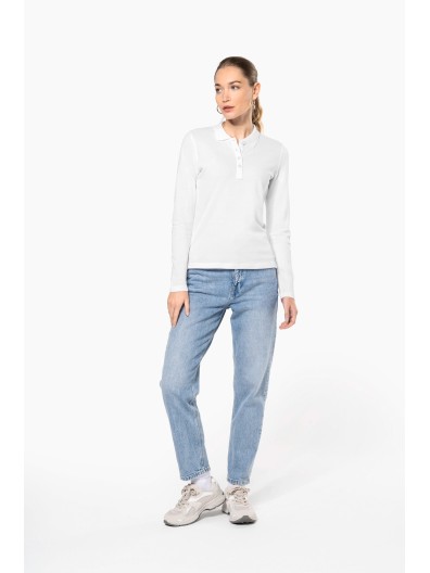 Polo piqu� de manga comprida - K257C