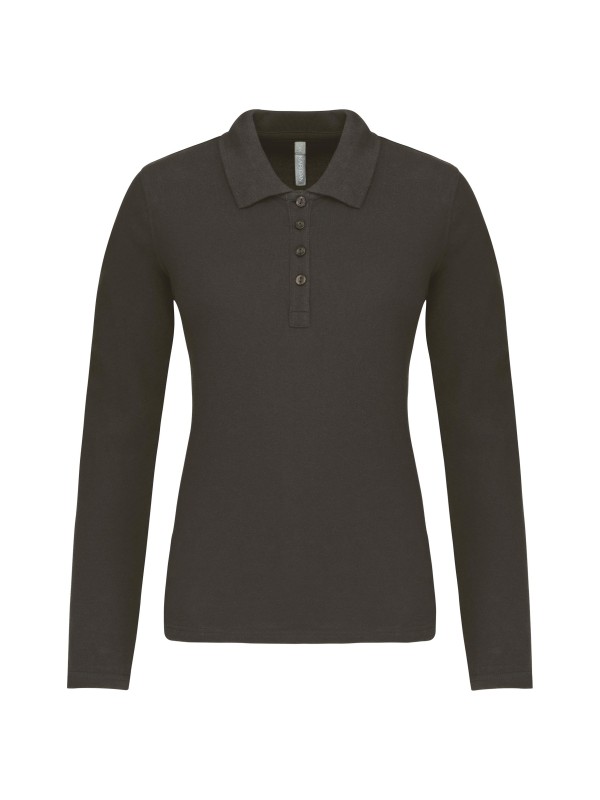 Polo piqu de manga comprida - K257C