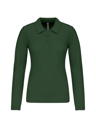 Polo piqu de manga comprida - K257C