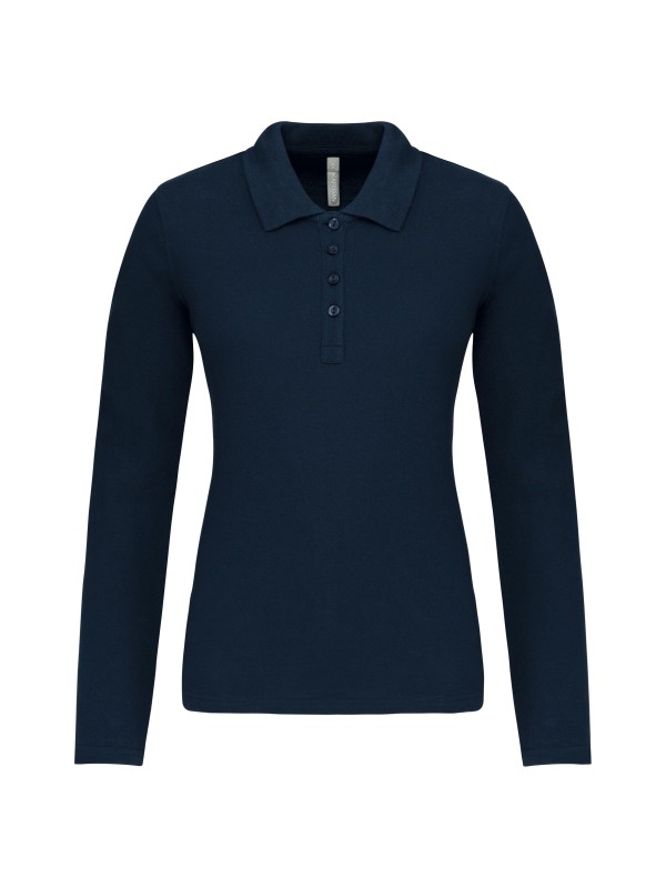 Polo piqu de manga comprida - K257C