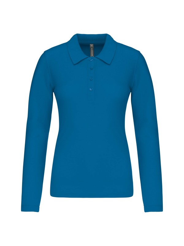 Polo piqu de manga comprida - K257C