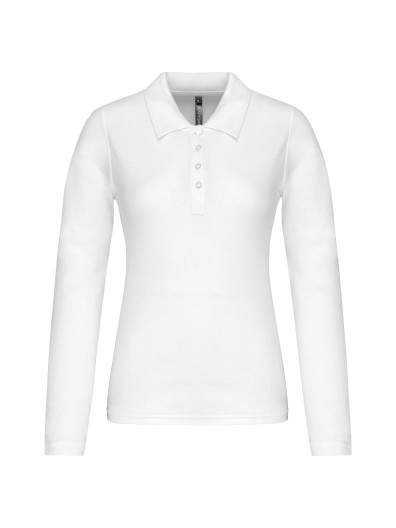 Polo piqu� de manga comprida - K257