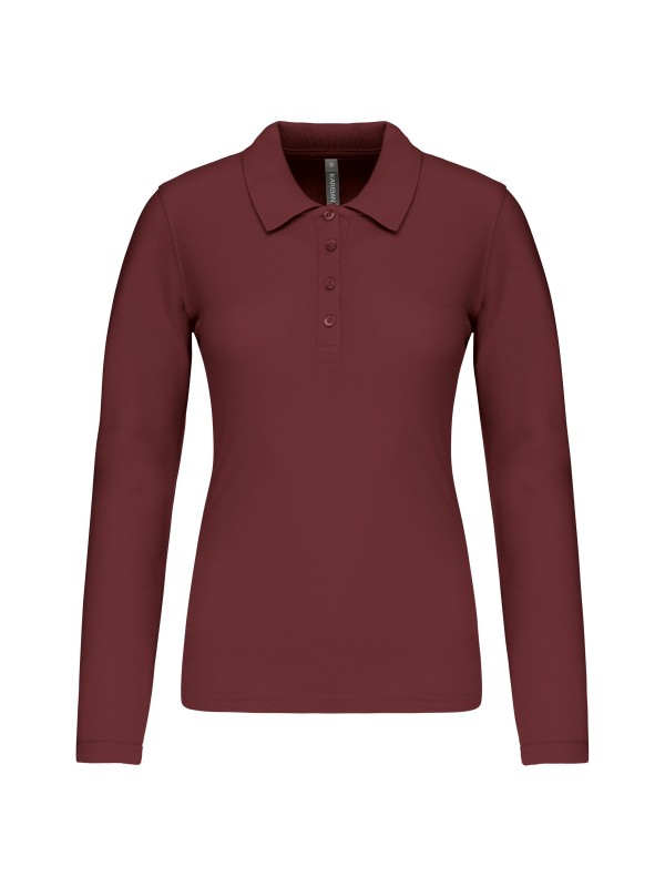 Polo piqu de manga comprida - K257C