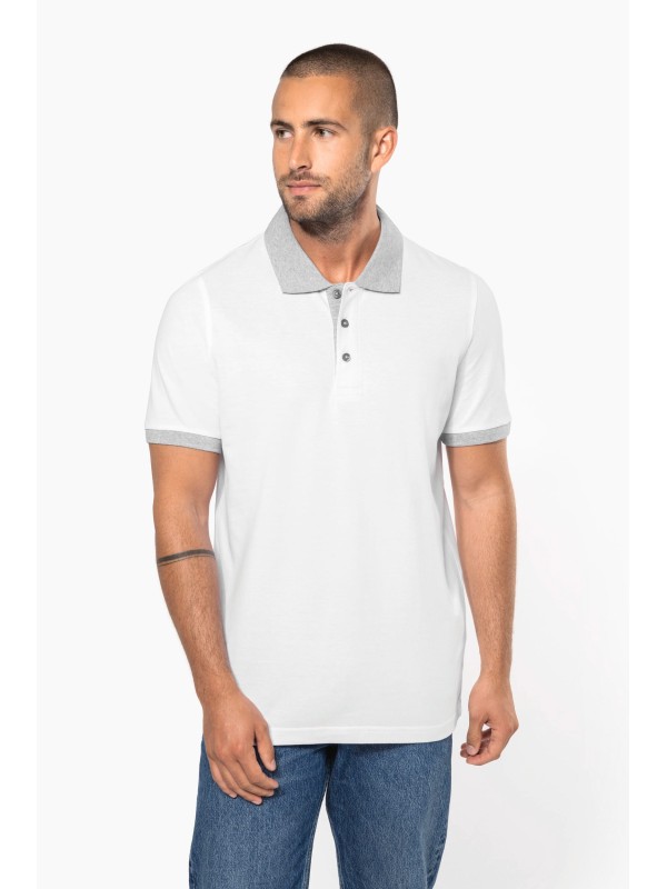 Polo de homem piqué bicolor - K258