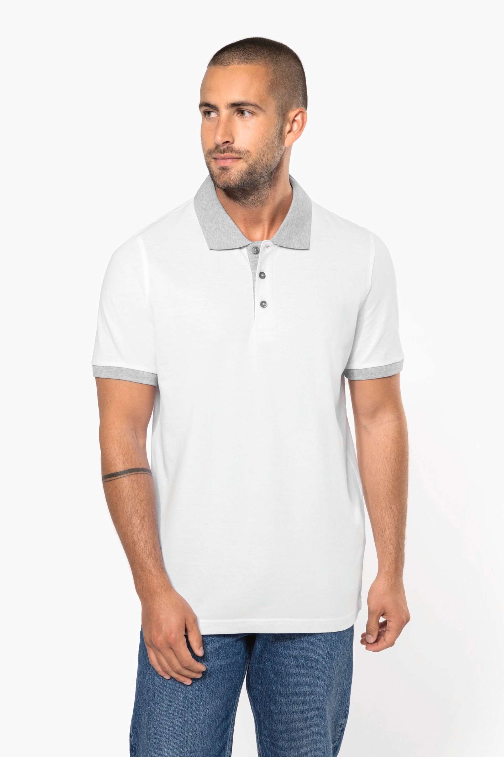 Polo de homem piqué bicolor - K258