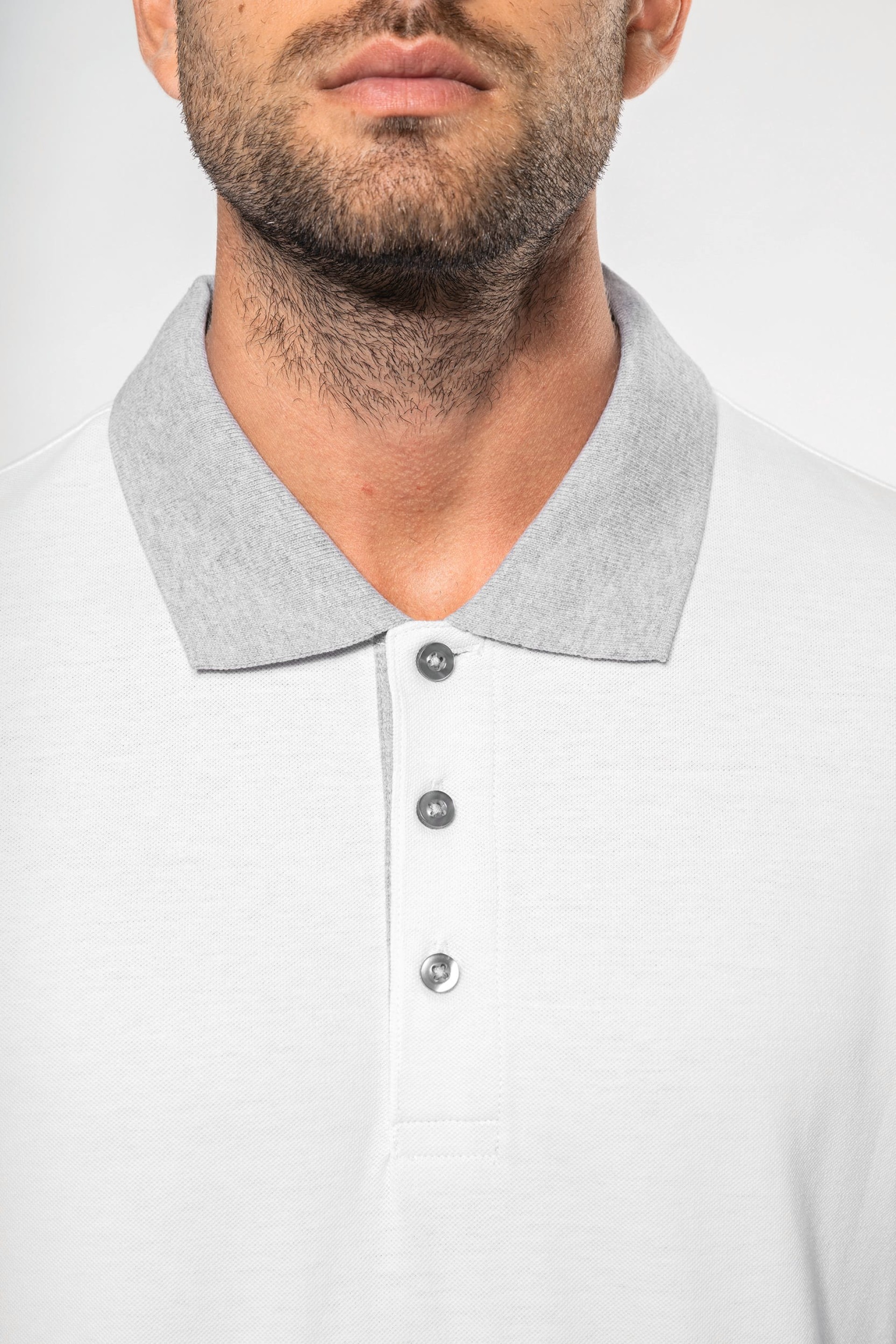 Polo de homem piqué bicolor - K258