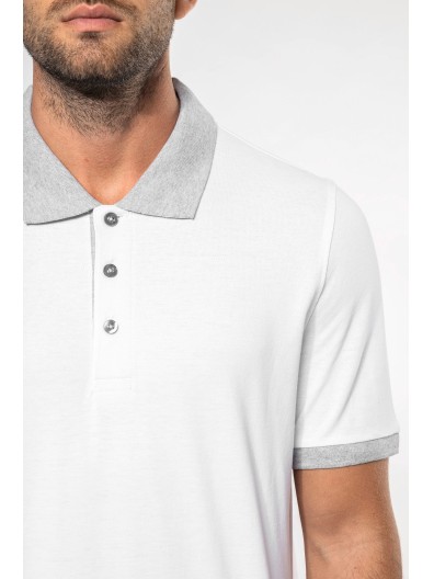 Polo de homem piqu� bicolor - K258