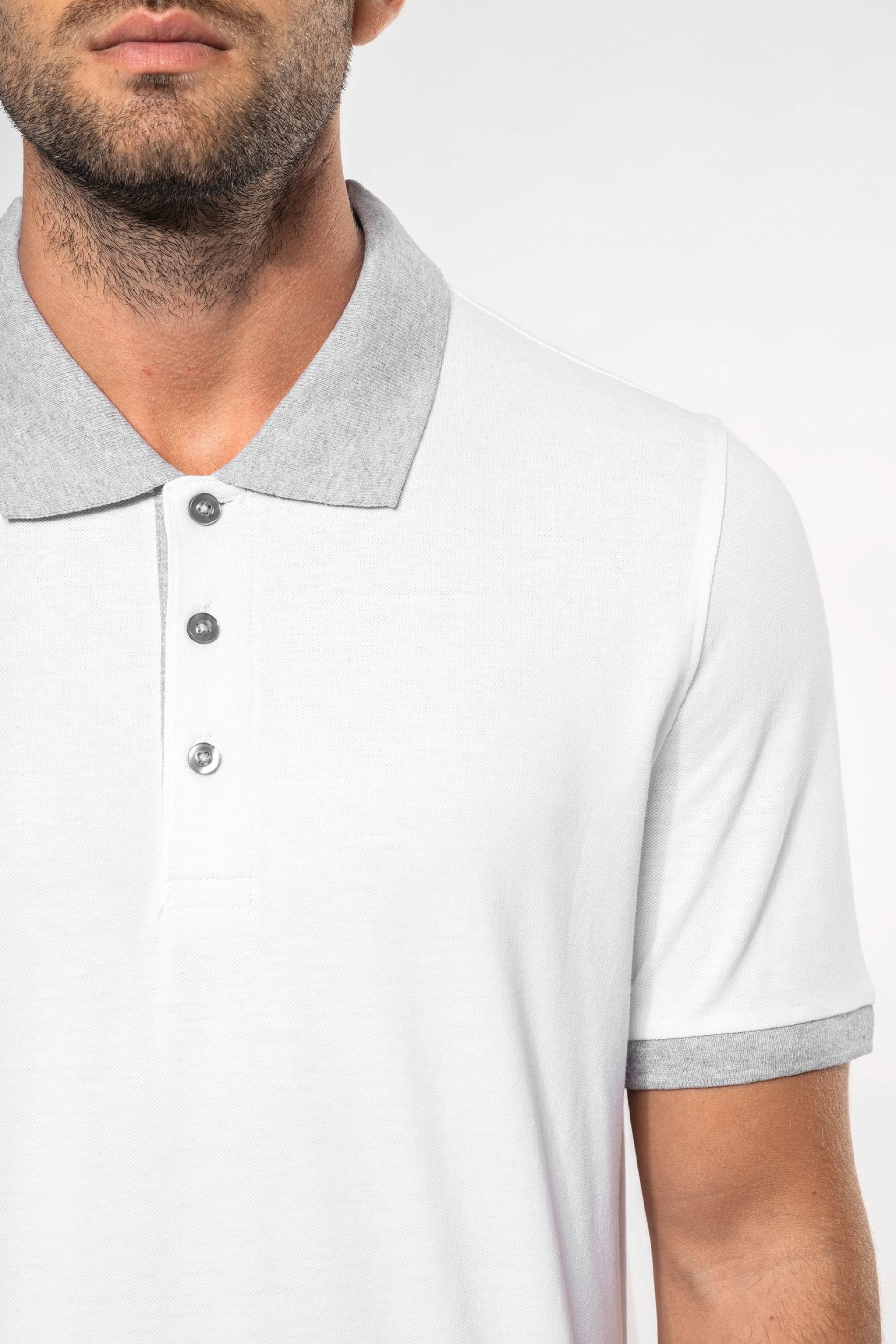 Polo de homem piqué bicolor - K258