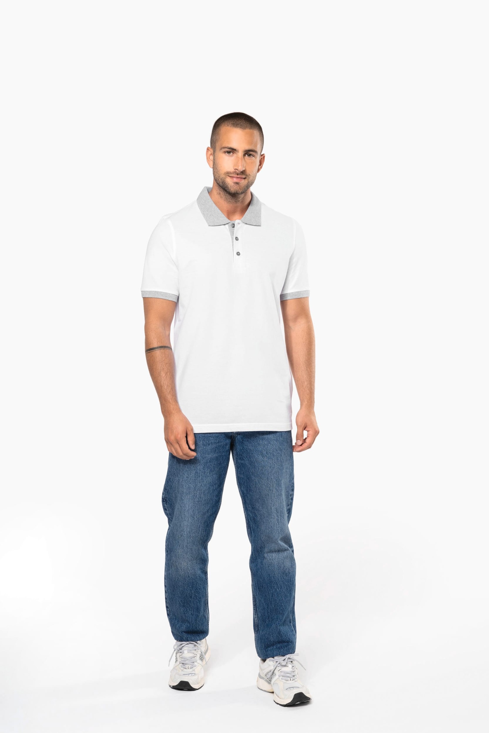 Polo de homem piqué bicolor - K258