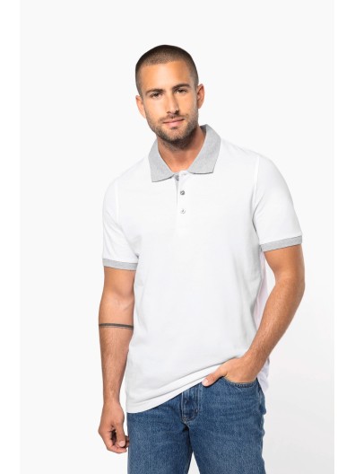 Polo de homem piqu� bicolor - K258