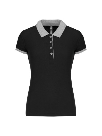 Polo de senhora piqué bicolor - K259 Polo de senhora piqué bicolor - K259
