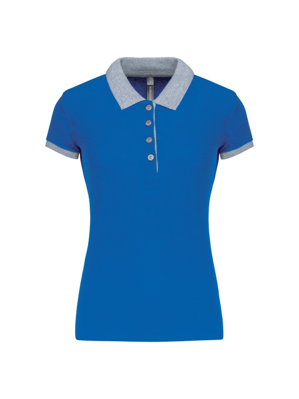 Polo de senhora piqué bicolor - K259