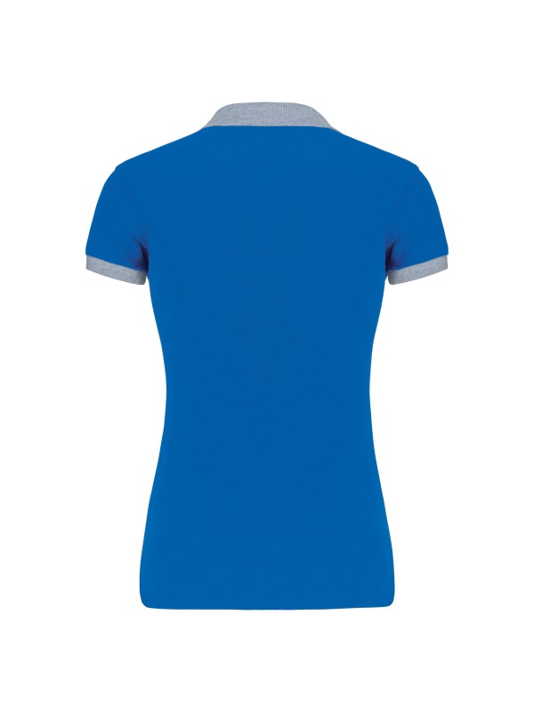 Polo de senhora piqué bicolor - K259