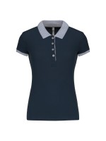 Polo de senhora piqué bicolor - K259