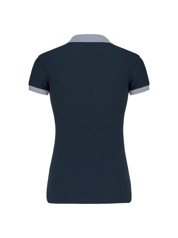 Polo de senhora piqué bicolor - K259