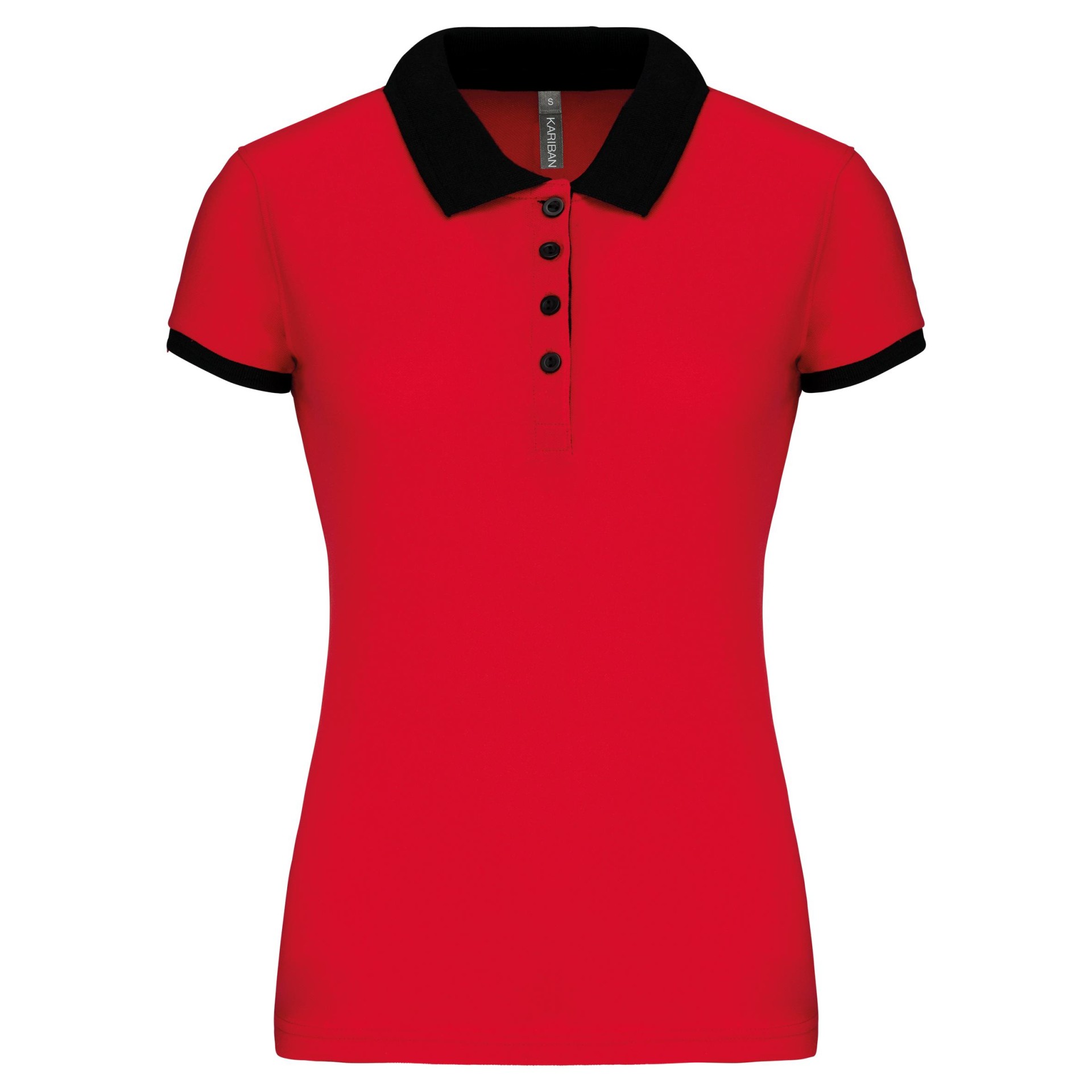 Polo de senhora piqué bicolor - K259