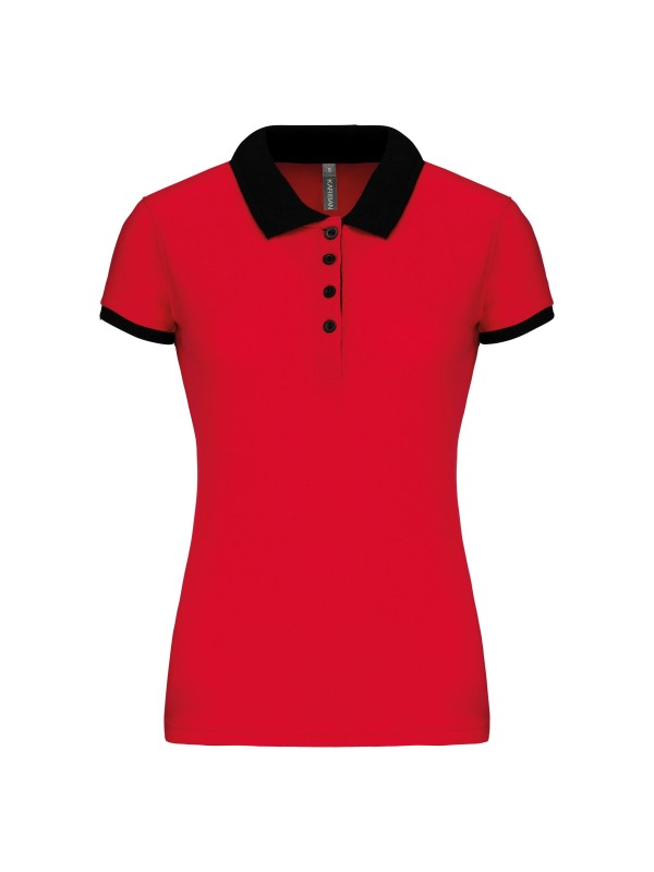 Polo de senhora piqué bicolor - K259