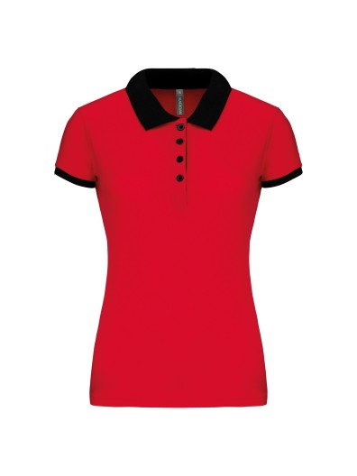 Polo de senhora piqu� bicolor - K259