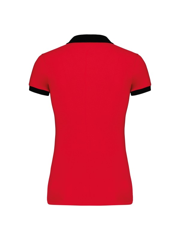 Polo de senhora piqué bicolor - K259