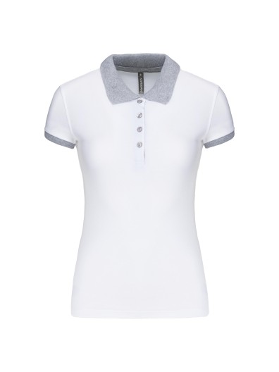 Polo de senhora piqué bicolor - K259 Polo de senhora piqué bicolor - K259