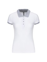 Polo de senhora piqué bicolor - K259
