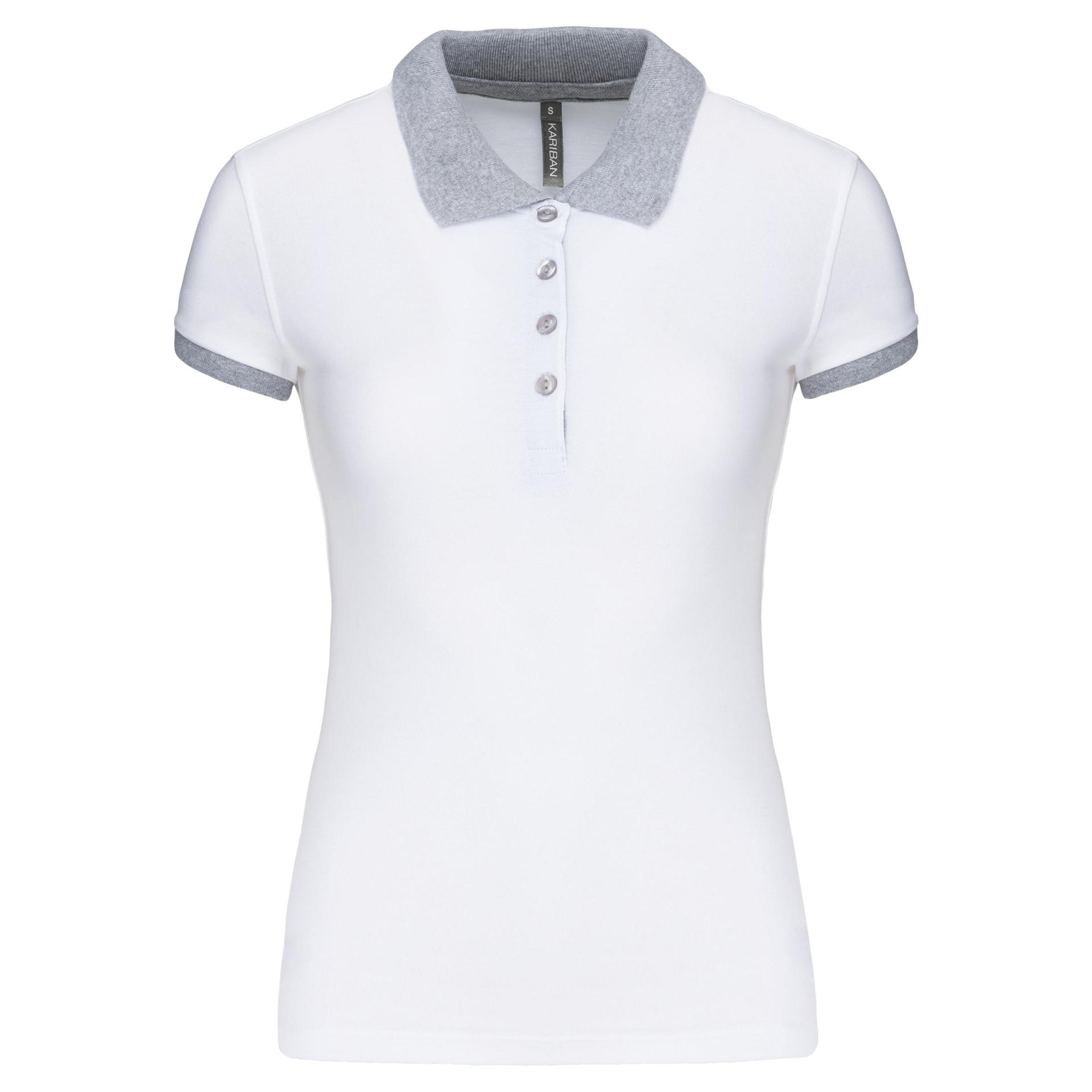 Polo de senhora piqué bicolor - K259