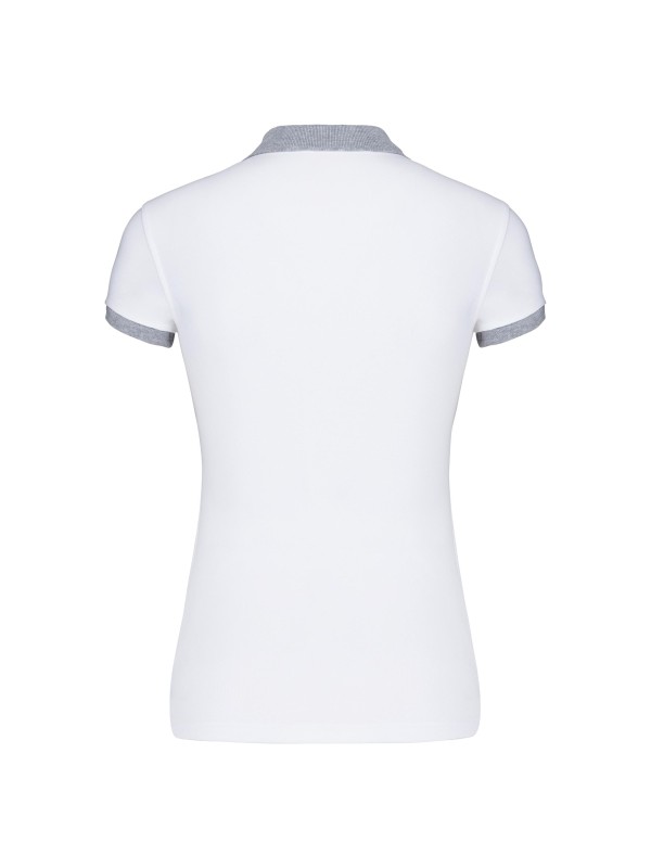 Polo de senhora piqué bicolor - K259