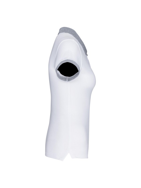 Polo de senhora piqué bicolor - K259