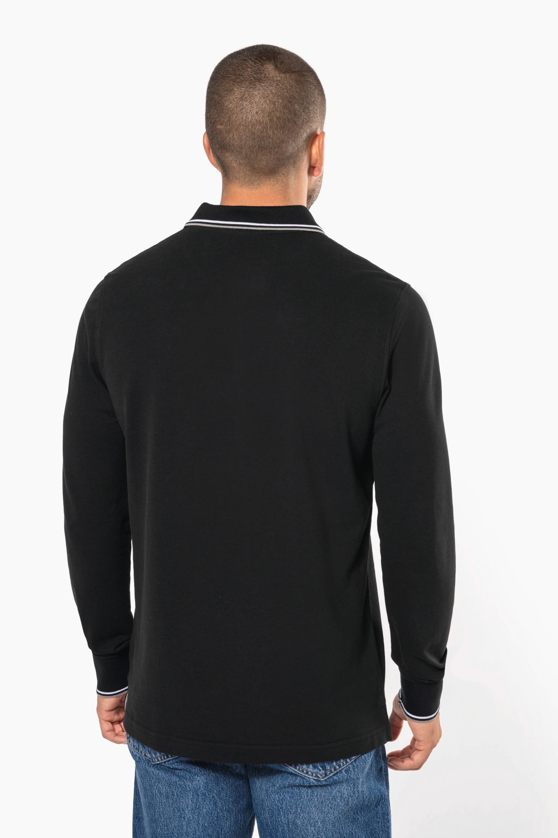 Polo malha piqué de manga comprida de homem - K280