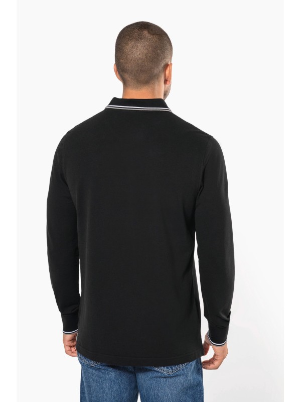 Polo malha piqué de manga comprida de homem - K280