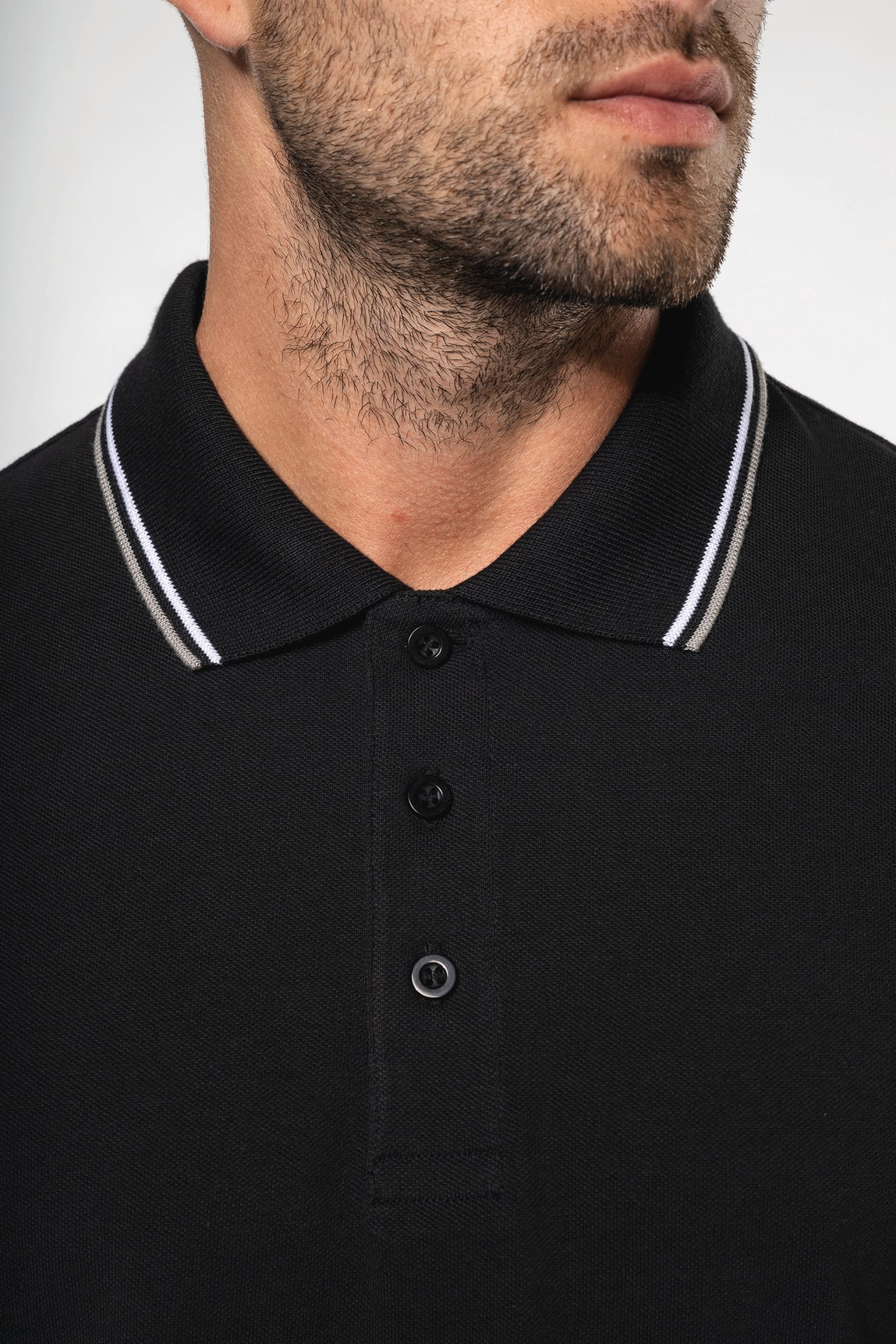 Polo malha piqué de manga comprida de homem - K280