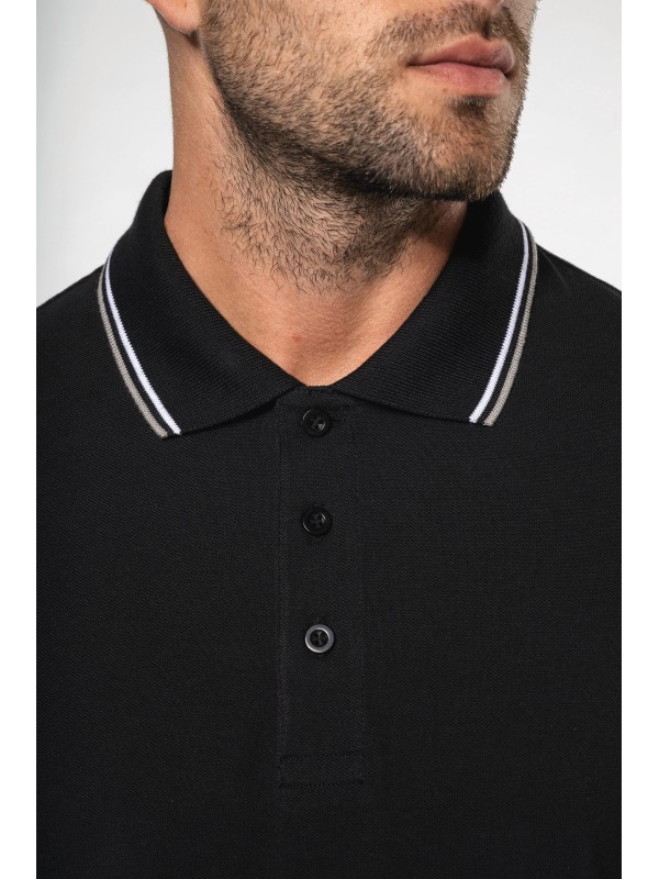 Polo malha piqué de manga comprida de homem - K280