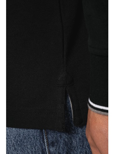 Polo malha piqu� de manga comprida de homem - K280
