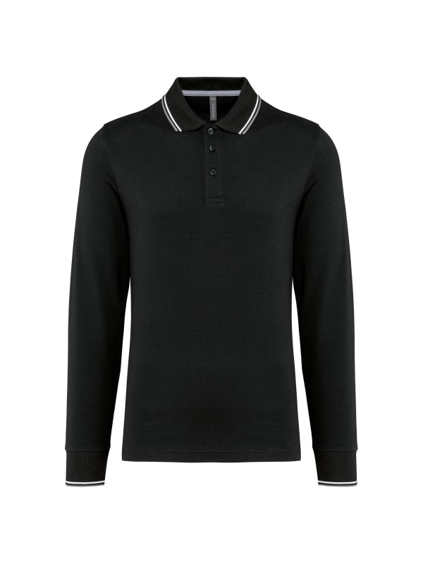Polo malha piqué de manga comprida de homem - K280