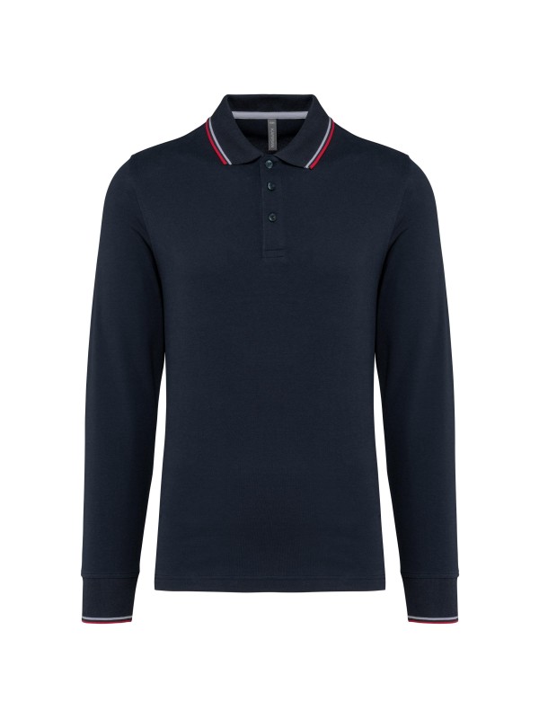 Polo malha piqué de manga comprida de homem - K280