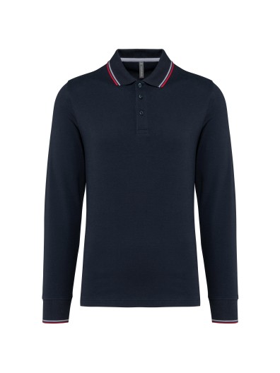 Polo malha piqu� de manga comprida de homem - K280