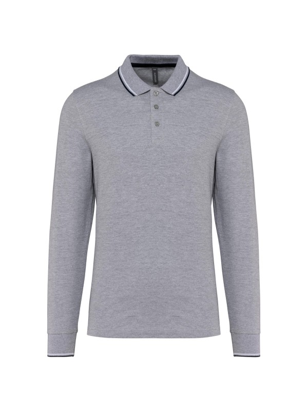 Polo malha piqué de manga comprida de homem - K280