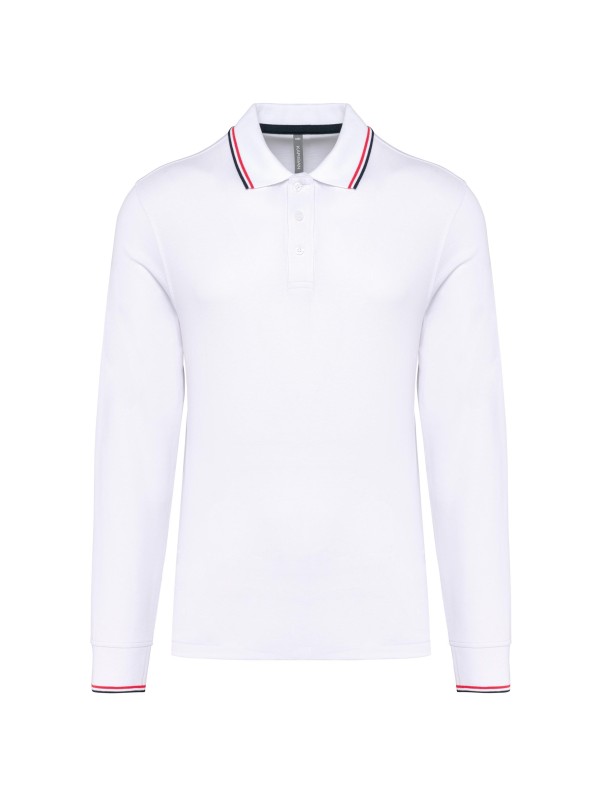 Polo malha piqué de manga comprida de homem - K280