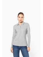 Polo malha piqué de manga comprida de senhora - K281