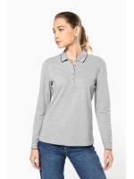 Polo malha piqué de manga comprida de senhora - K281