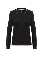 Polo malha piqué de manga comprida de senhora - K281