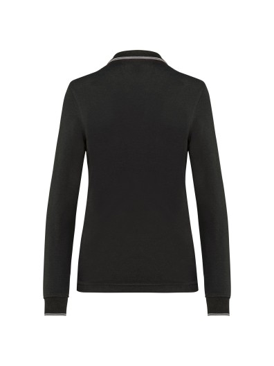 Polo malha piqu� de manga comprida de senhora - K281