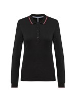 Polo malha piqué de manga comprida de senhora - K281